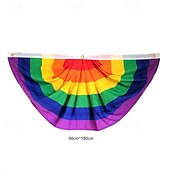 olcso Pride felvonulás dec-2db szivárvány büszkeség sármány zászló szivárvány meleg büszkeség redőzött rajongói zászló transzparens meleg büszkeségnek lgbtq felvonulások ünneplés szabadtéri büszkeség udvari díszek