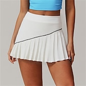cheap Women&#039;s Skirts &amp; Skorts-US Open Women&#039;s Tennis Skirts with Shorts Pleated Side Pockets Quick Dry Tennis Golf Pickleball Solid Colored Skort Black White Navy Blue Tennis Clothing