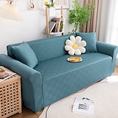 cheap Sofa Cover-Stretch Sofa Cover Slipcover Elastic Sectional Couch Armchair Loveseat 4 or 3 seater L shape Jacquard Grey Water Repellent Plain Solid Soft Durable Washable