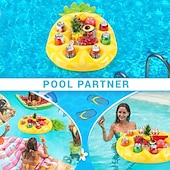 お買い得  水やり用-プール用フローティングドリンクホルダー、フローティングカバナバー、大人用ホットタブドリンクホルダー、インフレータブルプールアクセサリー