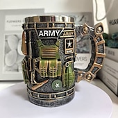 abordables Tazas-Taza conmemorativa militar del 250.º aniversario, regalo patriótico del 4 de julio, Día de la Independencia y Día de los Veteranos para hombres, taza coleccionable del Cuerpo de Marines de EE. UU., vajilla creativa de resina y acero inoxidable.
