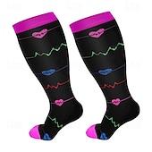 economico Cura Personale &amp; Salute-1 paio di calze a compressione graduata, polpaccio largo 15-20 mmHg, calze di supporto alte fino al ginocchio per donna &amp;Calzini circolatori per gambe gonfie, per uomini, per infermieri, per voli,