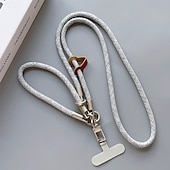 お買い得  携帯電話用ストラップとリストストラップ-手首と首に巻けるロープが付いた2イン1の携帯ストラップ - 取り外し可能なパッチと携帯ケース用の金属クリップ付き