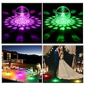 cheap Underwater Lights-2 Pcs Underwater Lights Floating Pool Light Solar LED Color Changing Light IP67 Waterproof  for Outdoor Hot Spring Ponds Gardens and Hot Tub Fountain Lights at SPA Parties