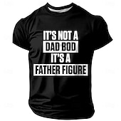 economico Magliette divertenti da uomo-Per uomo Gergo divertente padre Maglietta Manica Corta maglietta Stampa 3D Girocollo Camicia Moda Quotidiano Essenziale Streetwear Casuale Quotidiano Nero Rosso Blu Estate Primavera Abbigliamento S M