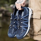 cheap Men&#039;s Sneakers-Men&#039;s Breathable Hiking Shoes with Cushioned Support, Slip-Resistant Sole and Quick-Dry Technology - Ideal for Adventure and Trekking