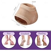 economico Cura Personale &amp; Salute-3 paia di calzini idratanti in gel per talloni da donna e da uomo, calzini protettivi in silicone per la notte per talloni secchi e screpolati, calzini da notte invisibili per la cura dei talloni