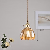 cheap Pendant Lights-LED Pendant Light Warm White  Decorative Lamp Base Hanging Lamp Adjustable Indoor Light Translucent Patterned Glass Lampshade Ceiling Hanging Light Dining Room Living Room 110-240V