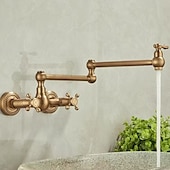 cheap Bathroom Sink Faucets-Bathroom Sink Faucet - Wall Mount Electroplated Centerset Single Handle Two HolesBath Taps
