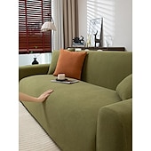 economico Copridivano-Copridivano jacquard da 1 pezzo, resistente all&#039;usura, elastico, in pelle scamosciata, tinta unita, di alta qualità, universale, per tutte le stagioni, spesso, antiscivolo.