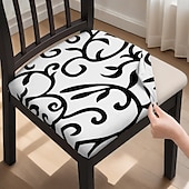 abordables Funda para silla de comedor-Funda para silla de comedor, funda para taburete, funda de poliéster con estampado geométrico