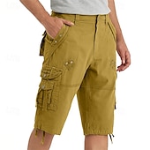 olcso Klasszikus-Férfi Capri Cargo rövidnadrág Outdoor Shorts Alkalmi rövidnadrág Planinarske kratke hlače Baggy rövidnadrág Többzsebes 8 Zseb Sima Nedvességelvezető Viselhető Borjú-hossz Szabadtéri Hétköznapi Napi