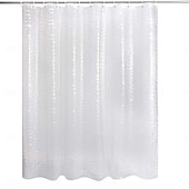 preiswerte Duschvorhänge-PEVA 8G Duschvorhang-Beschichtung 72x72 Zoll 3D klarer blauer Blasenschwerlast-Wasserschutz Duschvorhang-Beschichtung dicker Kunststoff-Duschvorhang für das Badezimmer 12 Haken