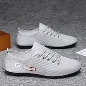 voordelige Herensneakers-Grijze mesh sneakers voor heren met ademend bovenwerk en vetersluiting - lichtgewicht, comfortabel, geschikt voor dagelijks gebruik en een actieve levensstijl