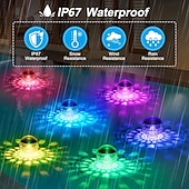 cheap Underwater Lights-2 Pcs Underwater Lights Floating Pool Light Solar LED Color Changing Light IP67 Waterproof  for Outdoor Hot Spring Ponds Gardens and Hot Tub Fountain Lights at SPA Parties
