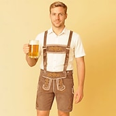 voordelige Lederhosen Set-Oktoberfest Lederhosen Beiers Duits München Weiden Voor heren Doek in traditionele stijl