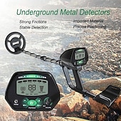 ieftine Activitate în aer liber-Detector subteran portabil MD-4090, complet metalic - vânător de comori pentru aur/argint/cupru/fier, cu design impermeabil &amp;funcție precisă