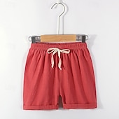 billiga Underdelar-Barn Pojkar Shorts Ensfärgat Mjukt Komfort Shorts Utomhus Grundläggande Svart Gul Vin Mid midja