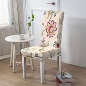 abordables Funda para silla de comedor-Funda para silla de comedor, funda para taburete, fundas de poliéster con estampado geométrico