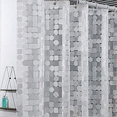 preiswerte Duschvorhänge-PEVA 8G Duschvorhang-Beschichtung 72x72 Zoll 3D klarer blauer Blasenschwerlast-Wasserschutz Duschvorhang-Beschichtung dicker Kunststoff-Duschvorhang für das Badezimmer 12 Haken