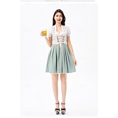 halpa Dirndl-Oktoberfest Mekot Pusero / hame dirndl impi baijerilainen Saksa München Niityt Naisten Karnevaali Olutfestivaali Perinteinen tyyli kangas Pusero Leninki Esiliina