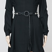 preiswerte Gürtel-Damen Gürtel Polyester Schwarz Kamel Beige Taillengürtel Straße Täglich Einfarbig