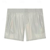 cheap Bottoms-Retro Vintage 1980s Rave Shorts Disco Shiny Latex Patent Metallic Fancy Dress Men&#039;s Halloween Carnival Music Festival Pride Parade Gay Club Adults&#039; Shorts Summer
