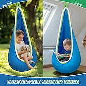 baratos Atividade ao Ar Livre-O balanço com luzes oferece efeitos de iluminação ajustáveis, tornando-o perfeito para uso interno e externo. Fácil de instalar, adequado para brinquedos com autismo