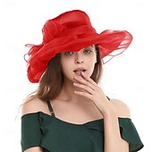 billiga Fascinatorer &amp; Hattar-Elegant Retro / vintage Derbyt Huvudbonad Hattar Kyrkhatt Gentledam Adelsdam Maskeradkläder Dam alla hjärtans dag Derby Bröllopsfest Ascot Vuxna Hatt Vår &amp; sommar