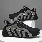 abordables Zapatillas Informales-Zapatillas deportivas blancas y rojas para hombre con cierre boa: de alto rendimiento, elegantes, ideales para correr, gimnasio y ropa informal.