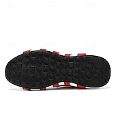 abordables Zapatillas Informales-Zapatillas deportivas blancas y rojas para hombre con cierre boa: de alto rendimiento, elegantes, ideales para correr, gimnasio y ropa informal.