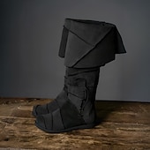 abordables Calzado-Medieval Renacimiento Zapatos Botas hasta la rodilla Botas planas de jazz Hombre Celta Pirata Víspera de Todos los Santos Mascarada Rendimiento LARP Feria Ren Adulto Zapatos