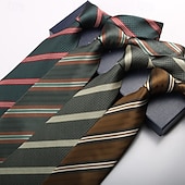 economico Cravatte e papillon da uomo-Per uomo Cravatte Moda Affari Jacquard A righe Ricevimento di matrimonio Abbigliamento quotidiano