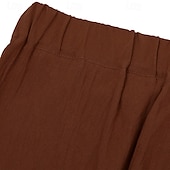 economico retrò-Per uomo Pantaloni di Lino Pantaloni Pantaloni Estivi Pantaloni Larghi Coulisse Elastico in vita Gamba Dritta Semplice Comodità Traspirante Lunghezza intera All&#039;aperto Yoga Palestra Designer Retr