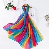 billige Regnbue Alt-Regnbue Stolthet skjerf Fritid Dame Unisex Voksne Pride-parade Festival Halloween Karneval Enkelt karnevalskostyme