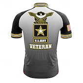abordables Maillots pour hommes-Homme Maillot de cyclisme Aigle Jour de l&#039;Indépendance Drapeau national Manche Courte Cyclisme T-shirt Maillot Top avec 3 poches arrière VTT Vélo tout terrain Cyclisme sur route Séchage Rapide Bandes