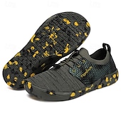 cheap Men&#039;s Sneakers-Men&#039;s Brown and Black Casual Athletic Shoes with Splash Detail – Lightweight Sport-Inspired Sneakers for Urban Wear and Outdoor Hikes