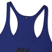 ieftine Tricouri de Sală-Bărbați Bluză Vestă Cămașă fără mâneci Tricou Gym Muscle Fără manșon În U Vară Simplu Modă Clasic Comfortabil Casual Sport Concediu Negru Alb Galben Top tricou pentru bărbați