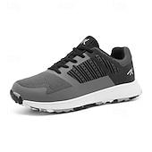 cheap Men&#039;s Golf Shoes-Men&#039;s Black and Gray Golf Shoes with Non-Slip Sole - Comfortable and Durable Footwear for Professional Golfers