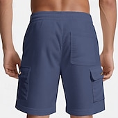 economico Pantaloncini casual-Per uomo Pantaloncini cargo Shorts Pantaloncini Estivi Coulisse Elastico in vita Multi-tasche Semplice Comodità Indossabile Lunghezza al ginocchio All&#039;aperto Sport Quotidiano Moda Casual Nero Bianco