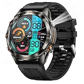 זול שעונים חכמים-שעון חכם kt80 גשש כושר amoled בגודל 1.46 אינץ&#039; עם פנס, שיחות בלוטות&#039;, צג שינה, עמיד למים IP68, 100+ מצבי ספורט, המתנה ארוכה, תואם לאנדרואיד iOS