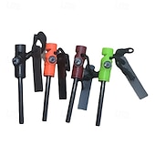 economico Attrezzatura da Campeggio-Kit accendifuoco portatile di alta qualità con selce e acciaio - strumento di sopravvivenza compatto e multiuso con barre di magnesio, spago esca per campeggio, escursionismo, EDC e situazioni di