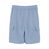 economico Vacanza-Per uomo Pantaloncini cargo Shorts Pantaloncini Estivi Coulisse Elastico in vita Multi-tasche Semplice Comodità Indossabile Lunghezza al ginocchio All&#039;aperto Sport Quotidiano Moda Casual Nero Bianco