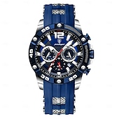 cheap Quartz Watches-912 New Multi functional Fashion Luxury Men&#039;s Waterproof Night Light Watch Silicone Strap Quartz Men&#039;s Watch
