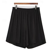 billiga Sov botten-Herr Vardagsklädsel Pyjamasshorts Slät Mode Klassisk Ledigt Hem Dagligen Säng Bomull Komfort Andningsfunktion Mjuk Shorts Elastisk midja Sommar Svart Rodnande Rosa