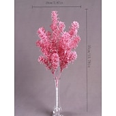 billige Kunstige planter og blomster-5 stk. simulering av tåkeblomst og rimgress, kunstige røde blomster til bryllupsdekor, bryllupsdekorasjonsmateriale, furu til hjemme- og arrangementdekorasjon