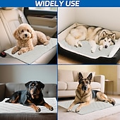 abordables Tapis de Refroidissement-Tapis rafraîchissant pour chien - lit rafraîchissant instantané pour chien &amp;chats non toxiques &amp;tapis rafraîchissant antidérapant lavable en machine pour l&#039;intérieur &amp;utilisation en voyage