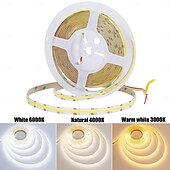 cheap COB Strip Lights-24V COB LED Strip Light 65.6ft (2 Rolls of 32.8ft) Kit Cuttable 11W/M 320LEDs/M CRI 93 LED Tape Lights with Power Supply for Bedroom Kitchen Living Room Ceiling