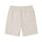 baratos Calções Elite Masculinos-Homens Calção Shorts de praia Com Cordão Cintura elástica com cordão Tecido Respirável Pavio Humido Curto Formal Casamento Ao ar livre Elegante Férias Branco Amarelo Micro-Elástica
