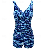 abordables Maillots une pièce et tankinis-Femmes Maillot de bain 1 pièce Dos Nu Découpé Maillot de Bain Maillots de Bain Noir Bleu Respirant Séchage Rapide Sans manches - Natation Surf Plongée en apnée Été